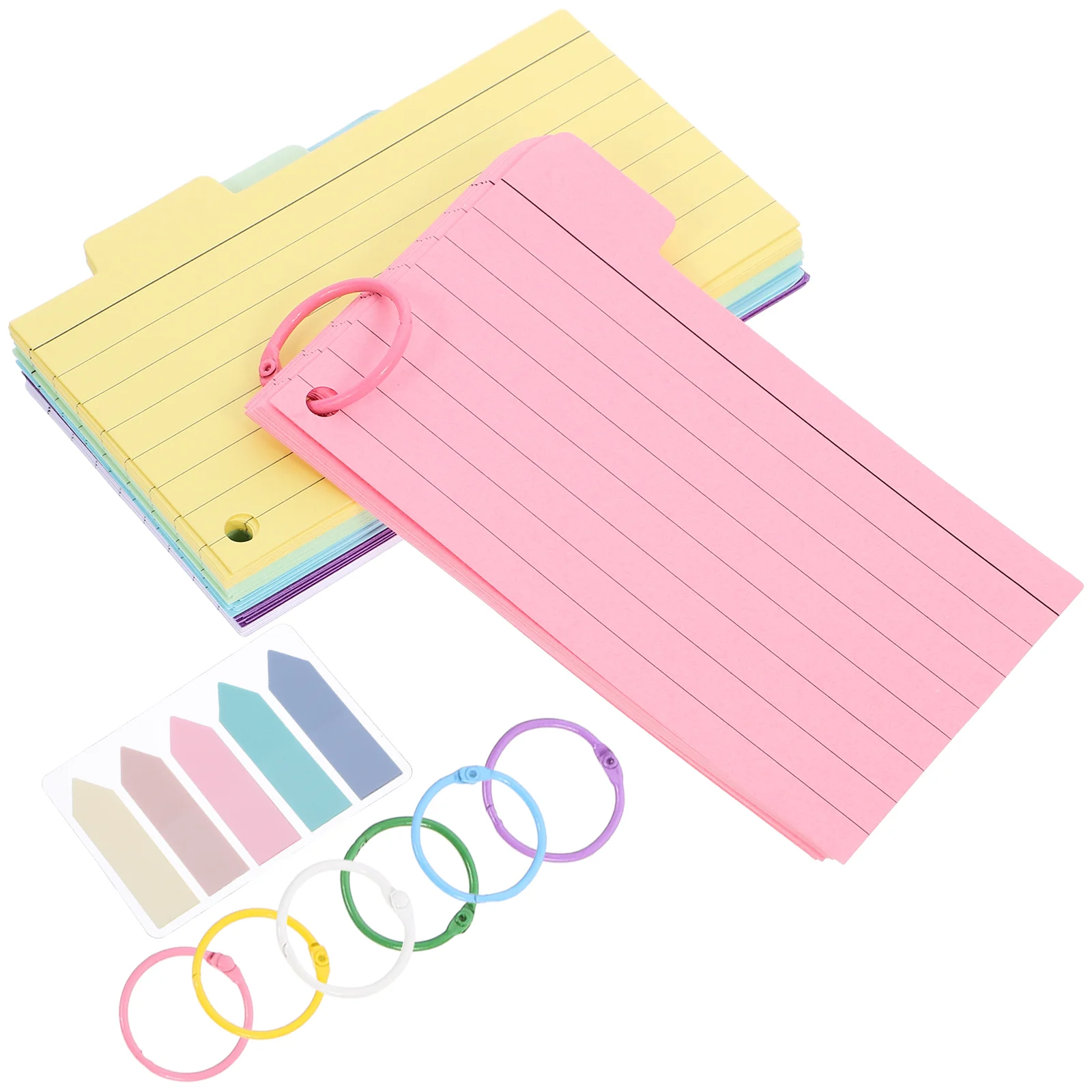 Memorandum Colored Index Cards Office Sticky Notes Paper Blank Words Flashcards