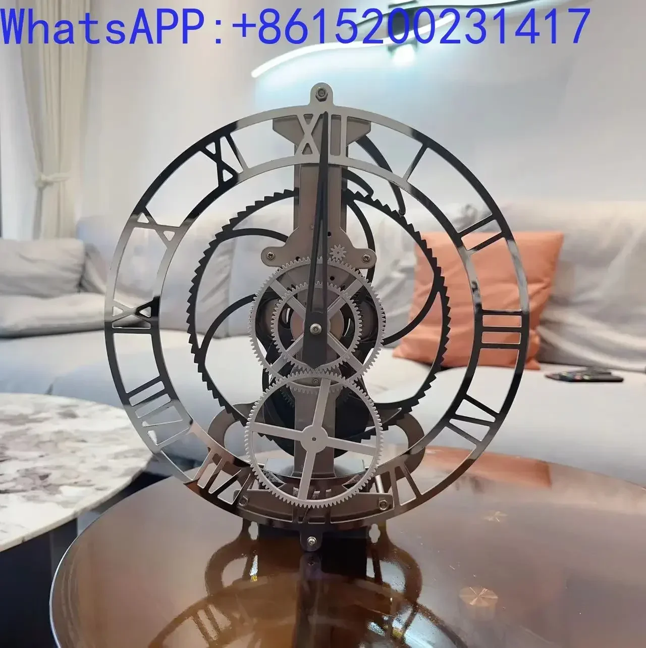 Creative gear mechanical retro wall clock European living room bar dining room decorative clock Personalized pendulum clock 2