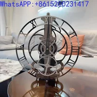 Creative gear mechanical retro wall clock European living room bar dining room decorative clock Personalized pendulum clock 2