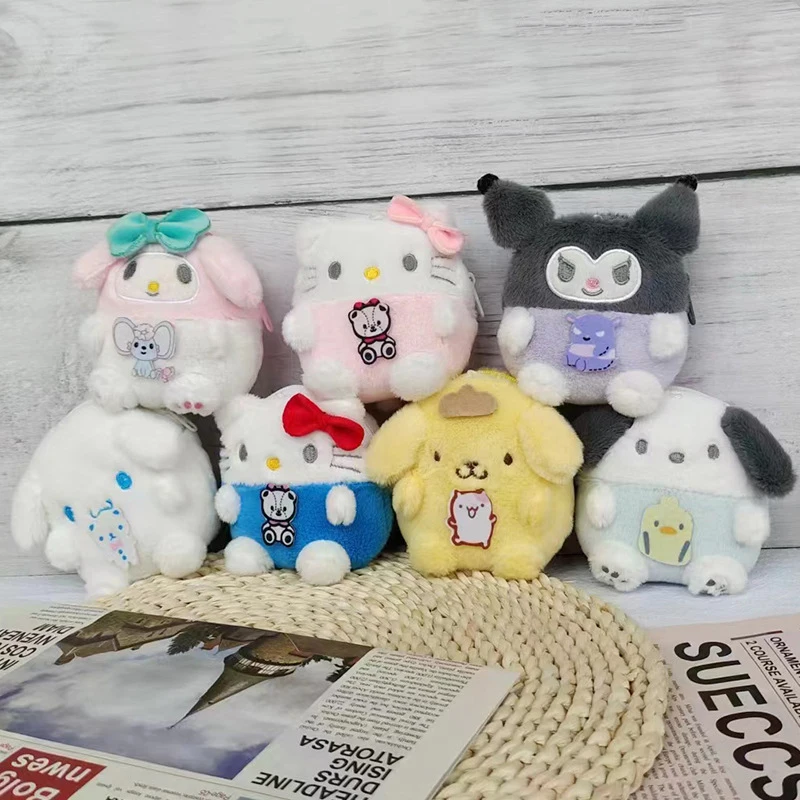 

Мультяшный милый плюшевый Кошелек sanrio, брелок для монет, кошелек, плюшевая подвеска, мягкая плюшевая игрушка для девочки