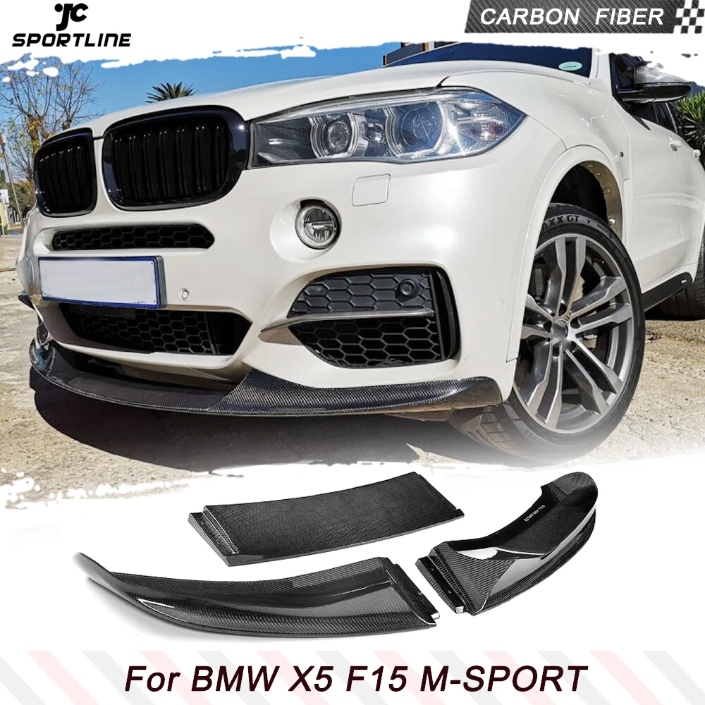Front Bumper Lip Spoiler Splitters for BMW X5 M Sport 2014 2018 3PCS