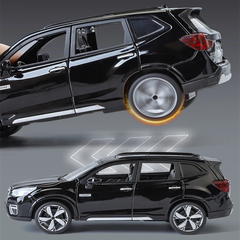 1/30 Subaru Forester SUV Alloy Car Model Diecast Metal Toy Off-road Vehicles Car Model Simulation Sound and Light Kids Toys Gift 6