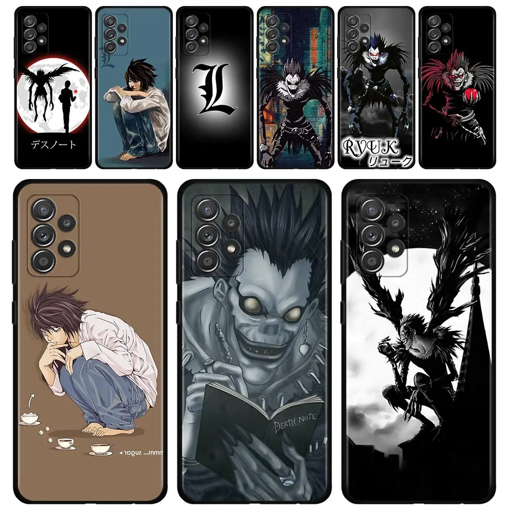 Case For Samsung GALAXY A51 A71 A41 A31 A13 A11 A01 A72 A52 A32 A22 A52s A21s A02s A03 A12 Anime Death Note Ryuk Yagami Light |
