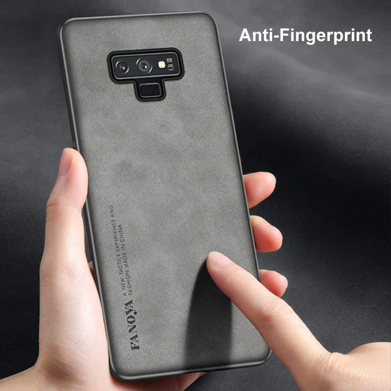 Elegant Matte Silicone & PU Leather Back Cover – Premium Luxury Phone Case