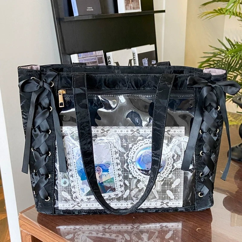Nuovo versatile nastro di moda Itabag grande capacità verde grande cibo anime borsa di miglio borsa tote a spalla quotidiana - immagine 2