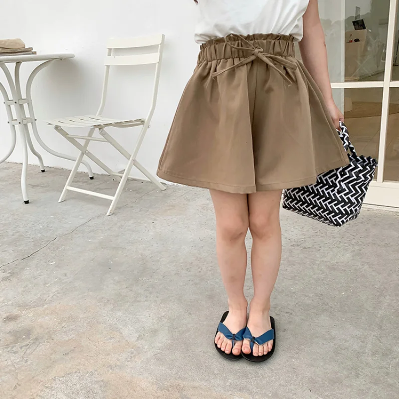 2-8T Summer Infant Shorts for Girls Loose Toddler Kid Shorts Baby Clothes Casual Solid New Short Pants Chidrens Trousers