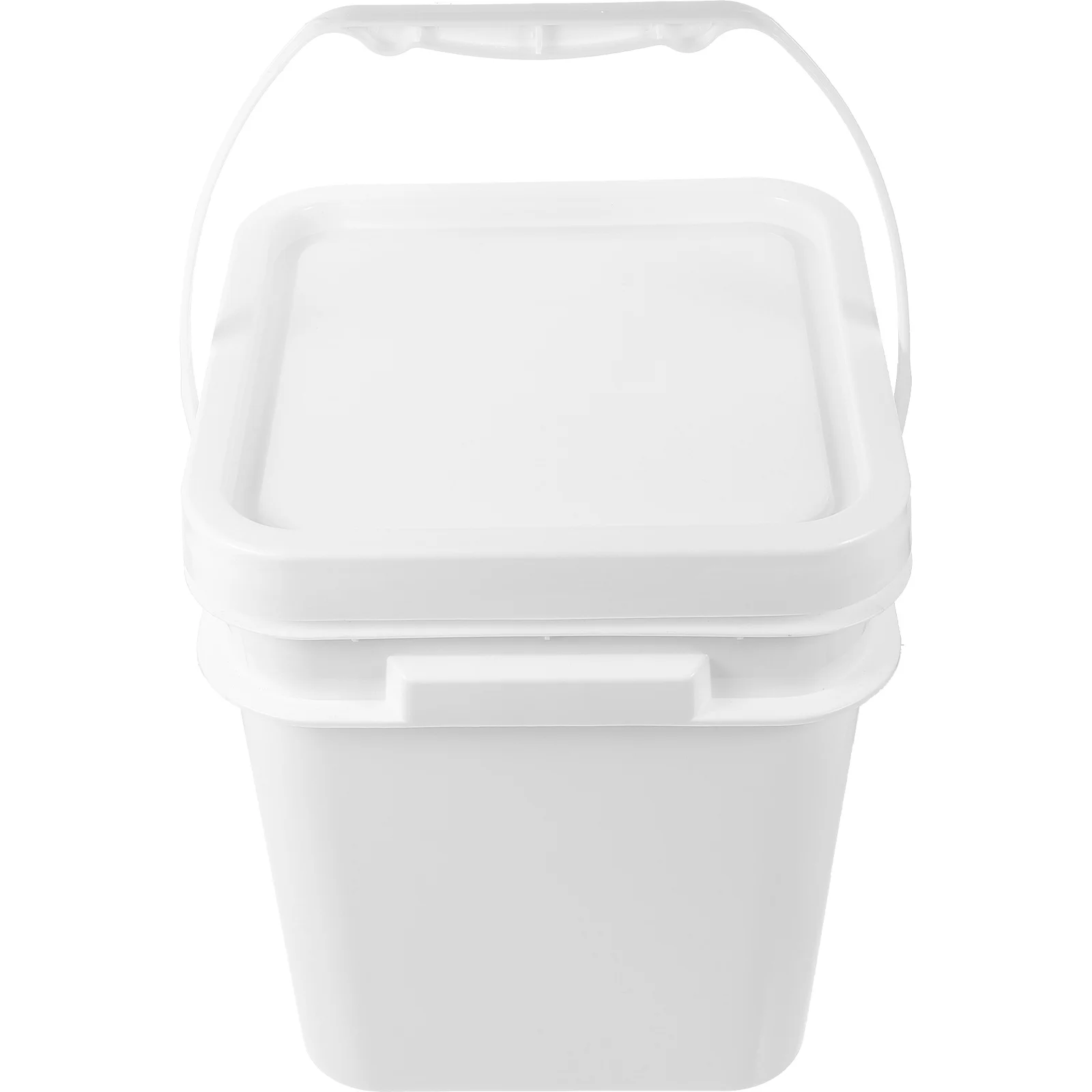 13 Secchi In Plastica Bianca Da 1,5L Con Manico E Coperchio - Multiuso Per Alimenti, Vernice, Acqua - copertina