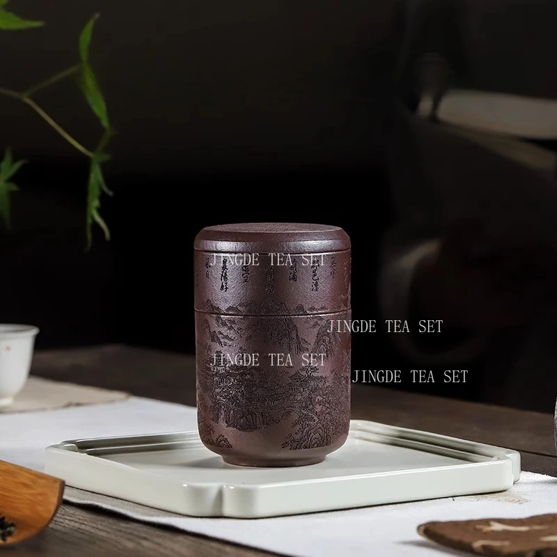 150ml Purple Mud Xianju Kuaike Cup Simple and Portable Travel Tea Set Storage Bag Purple Clay Tea Cup Set Drinking Utensils