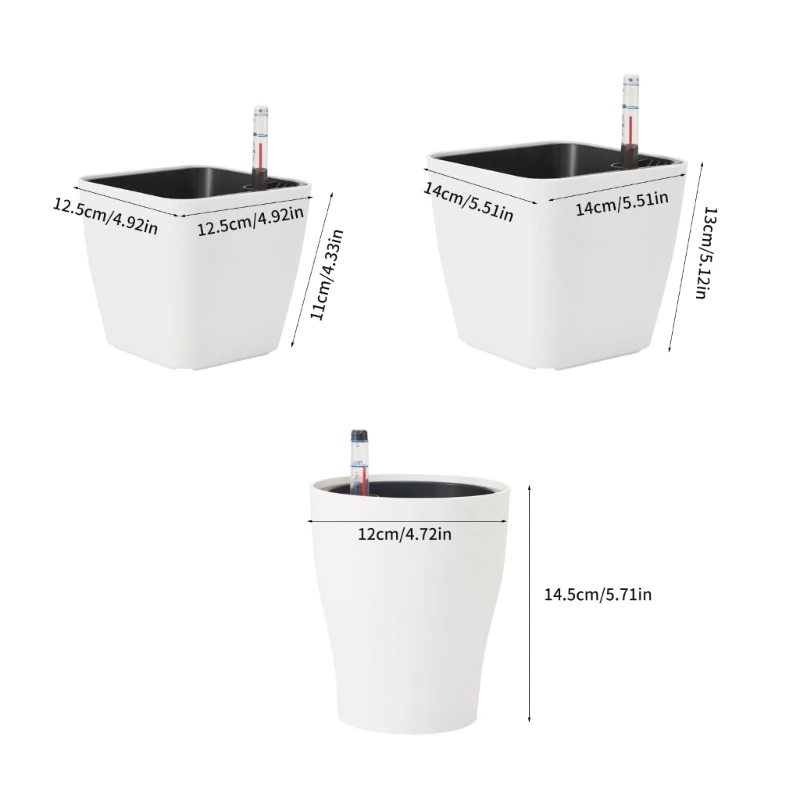Plant Pots Self Watering Lazy Flower Pots Automatic Planter Automatic Water Absorbing Flowerpot With Water Level Device