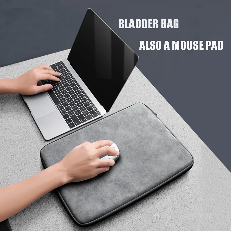 Portátil do Portátil do Portátil do Couro Impermeável Luva do Caderno Macbook Pro Air hp Acer Xiami Asus Lenovo 13.3 14 15 15.6 Bolsa Case - Imagem 2
