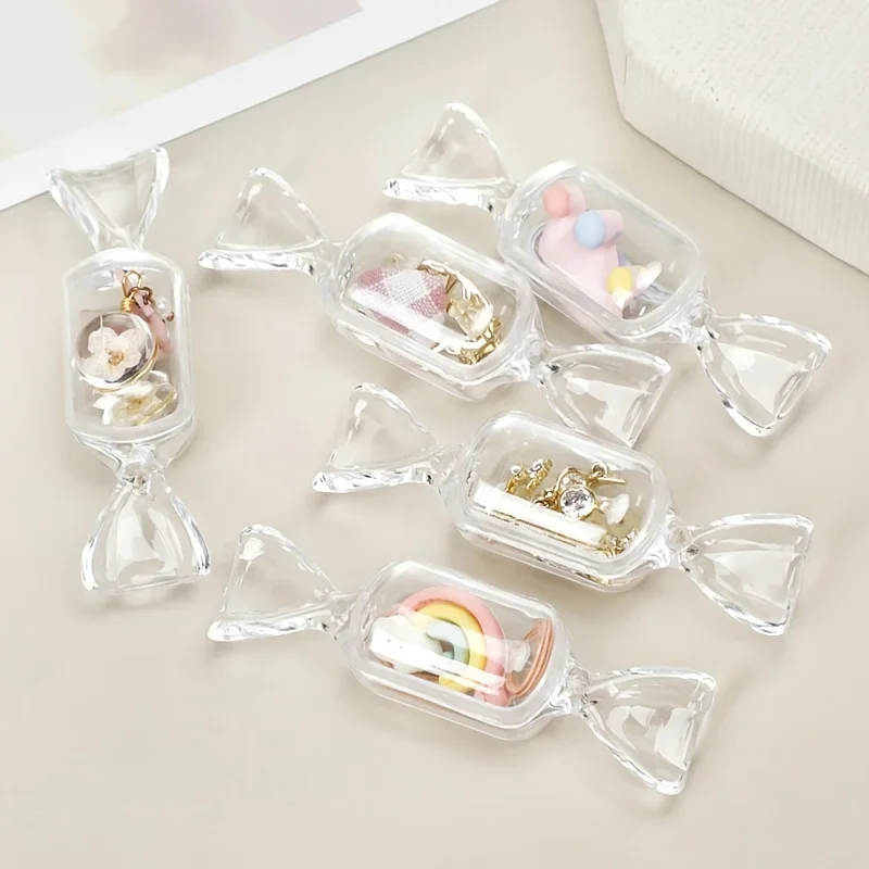 10pcs/set, Cute Mini Plastic Candy Box For Weddings, Baby Showers, And Parties-Transparent And DIY Friendly