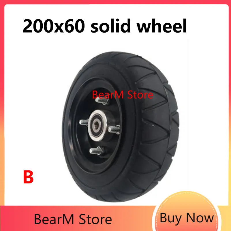 

Good Quality 8 Inch 200x60 Solid Tire with Bearing Hubs for Elderly Scooter Electric Quad Bike Tire Replacement Parts