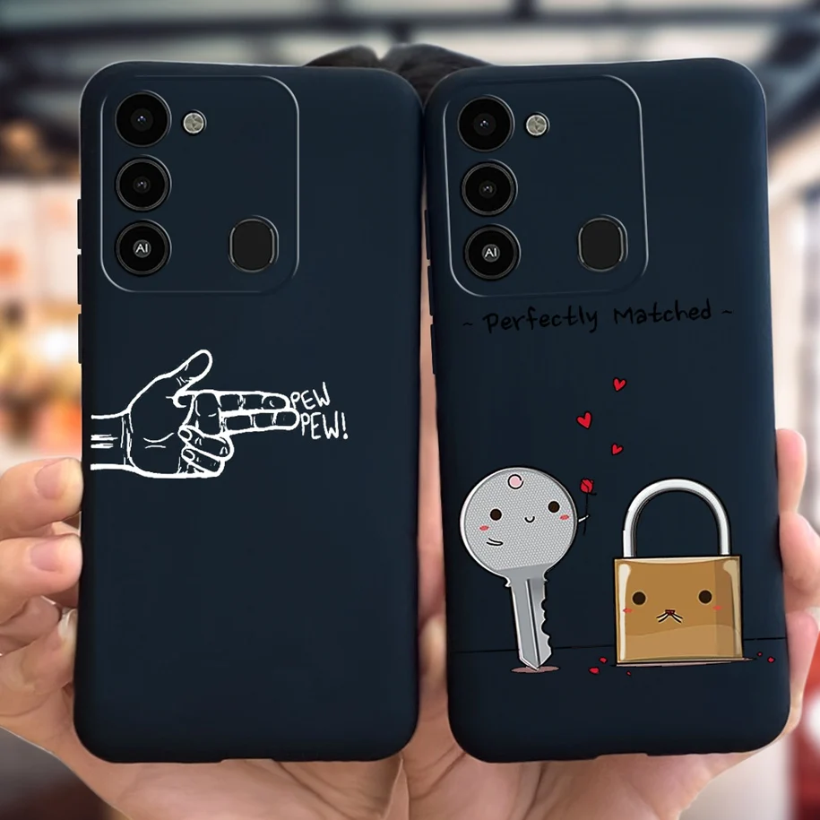 Romantic Couple Heart Silicone Phone Case - Artistic Soft TPU Cover
