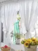 White Half-Curtain Mini for Bedroom Kitchen Door Drape Cafe Window Panel Sheer Tulle Curtain 1 Pcs 1