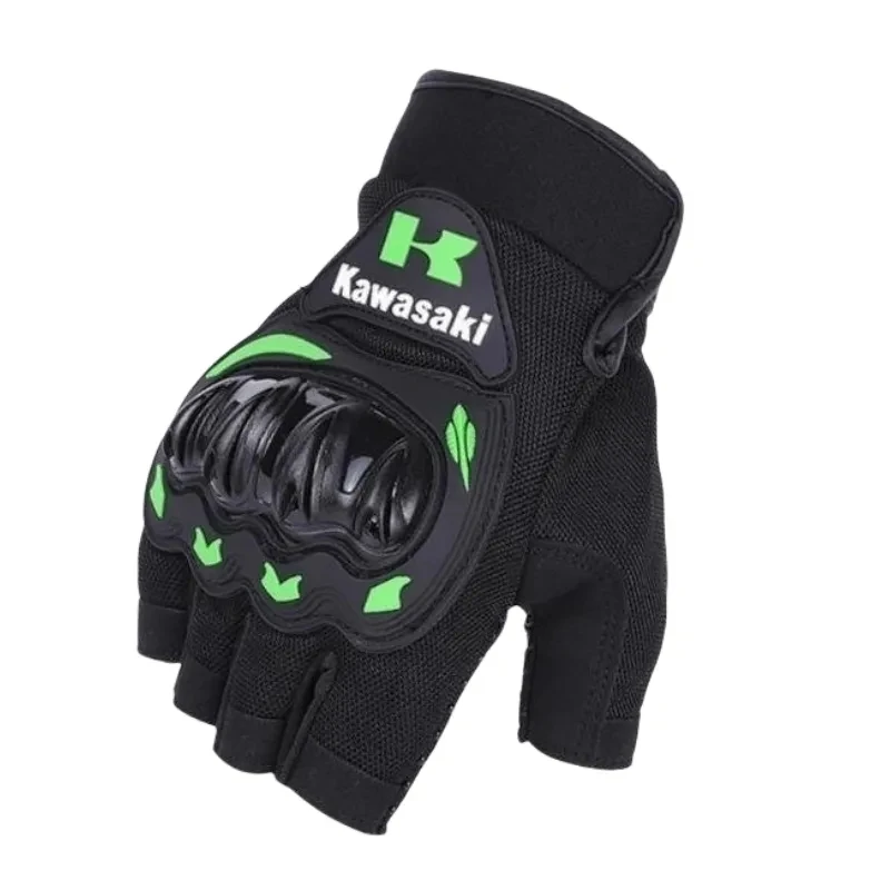Kawasaki Breathable Half Finger Gloves for Men and Women Summer Outdoor Bicycle Gloves Kawasaki Motorcycle sport gloves
