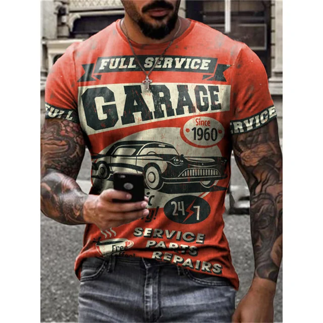 Summer Men's T-shirt Fashion Tiger  3D Shirt Casual Street Style Short-Sleeved Funny Harajuku All-match Top 6xl S1018