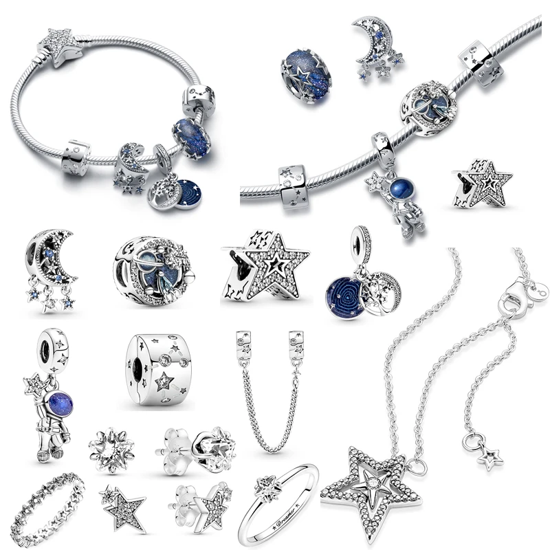 New Jewelry For Women Star Bangle Fit Original Pandora DIY Feminino Charm  Beadeds 925 Sterling Silver Aretes Bracelet Pulceras| | - AliExpress