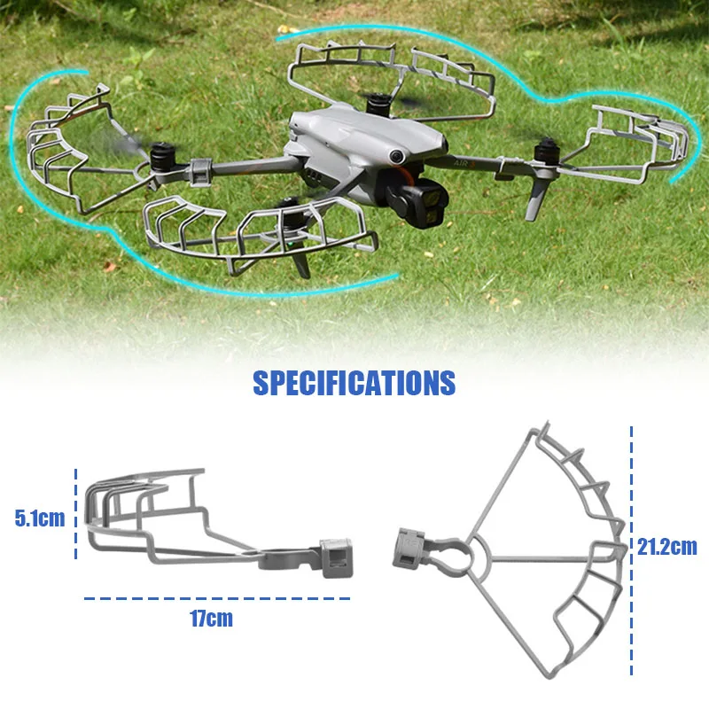 Protège-pales DJI Air 3 Anti-collision Gris Léger 107g