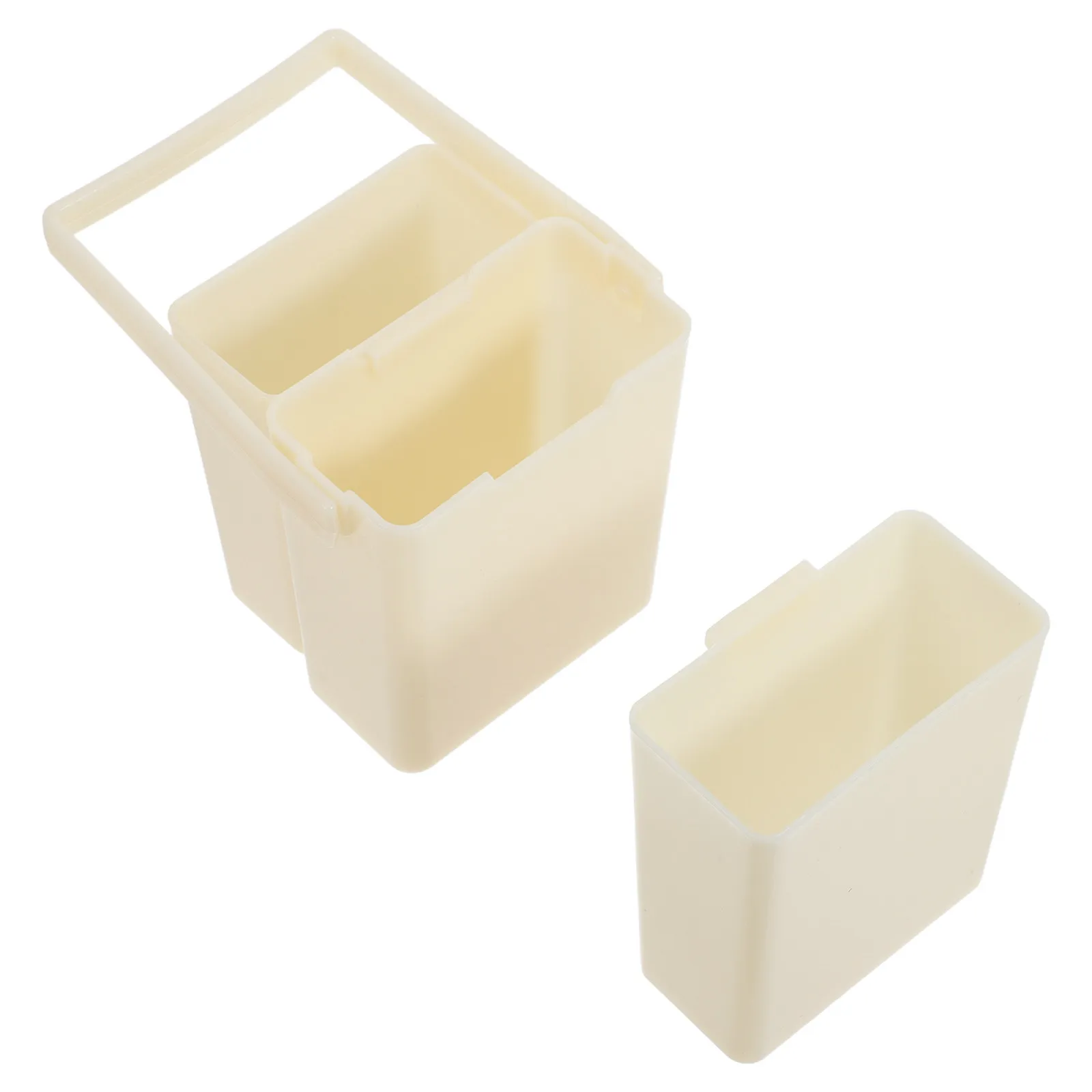 2Pcs 휴대용 플라스틱 페인트 버킷 미니 브러시 홀더 오일 페인트 클리너 수채화 브러시 세척 용기 아트 청소 버킷