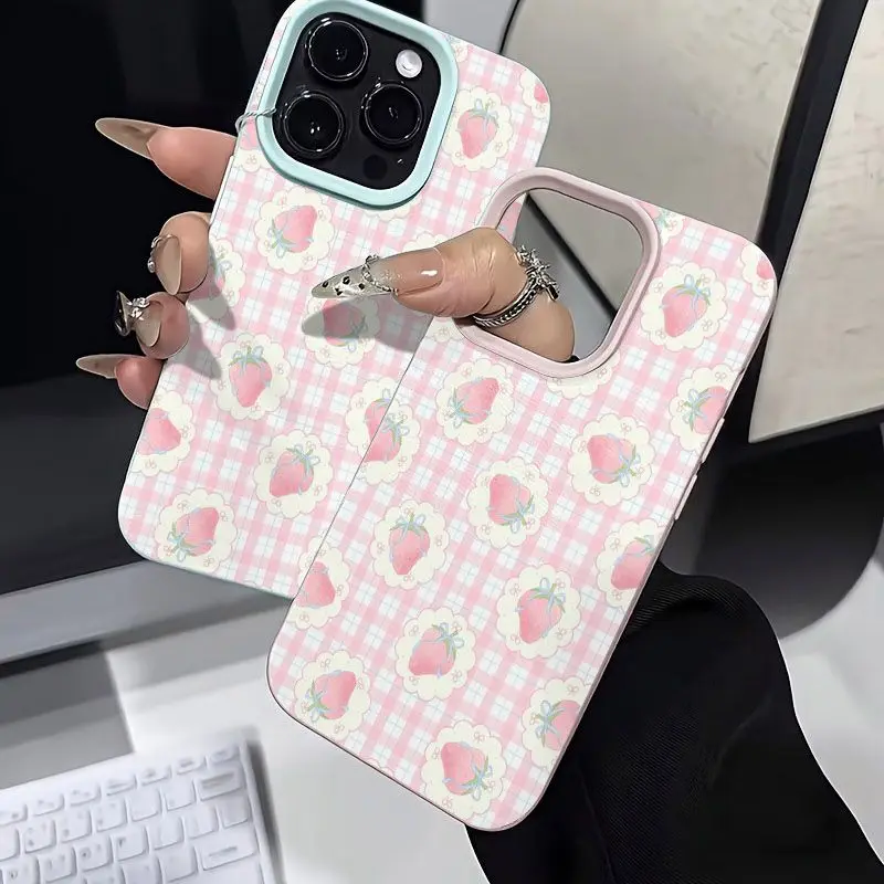 Strawberry Pattern Phone Case - Vibrant & Durable Cover