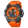 STRYVE Men's Watches 50M Waterproof Clock Alarm Reloj Hombre 8026 Dual Display Wristwatch Quartz Digital Clock Men 3