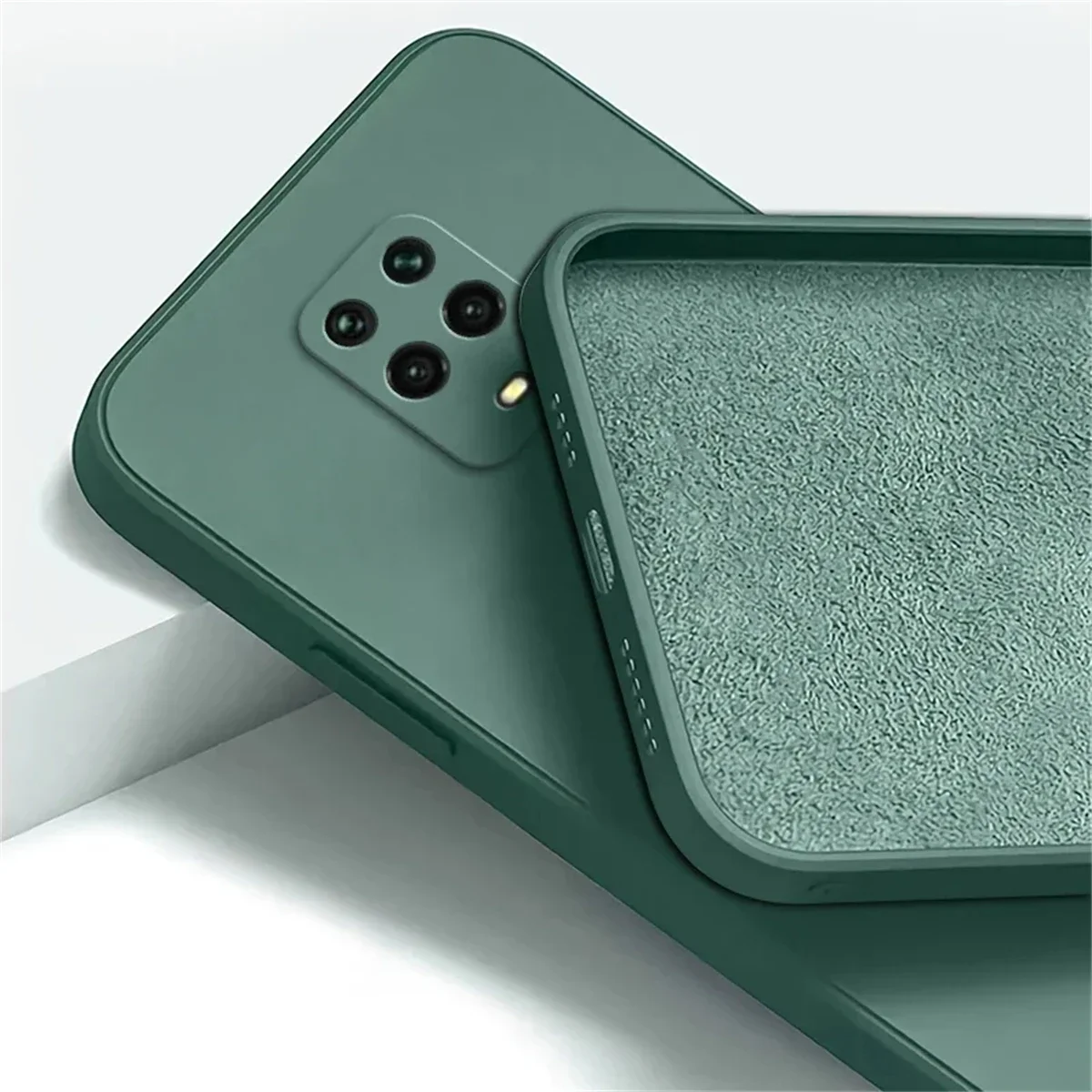 Phone Case For Redmi Note 9 Pro Max Square Liquid Silicone 4G 5G 360 Protective Mobile Cover