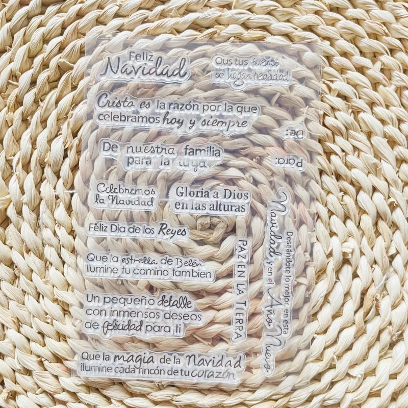 spanish word daily phrase Clear Stamp Transparent Silicone Stamp Seal Sheet For Scrapbooking Photo Album Decoration clear stamps clear rubber stamps