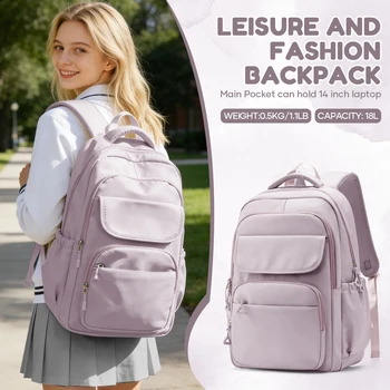 School Backpack for Girls– Backpacks School Teenagers, Waterproof Lightweight Bookbag for Teens Boy Girls,Women Casual Backpack 1