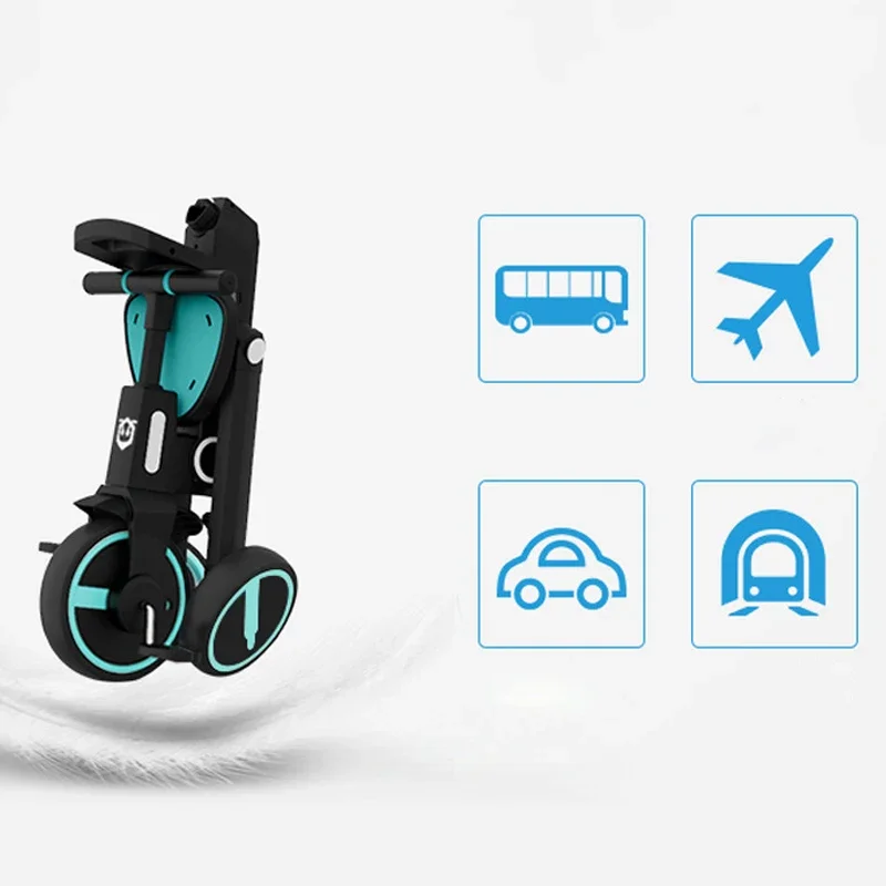 4 In 1 Children Tricycle Scooter Child Two Wheel Bike Foldable Baby Balance Bike Kids Scooter Baby Stroller for 1-6 Years Old