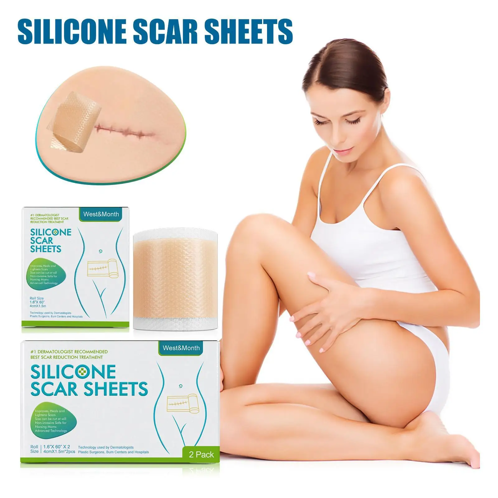 

1.5m Silicone Gel Efficient Beauty Scar Removal Silicone Gel Self-Adhesive Silicone Gel Tape Patch For Acne Burn Scar Reduce