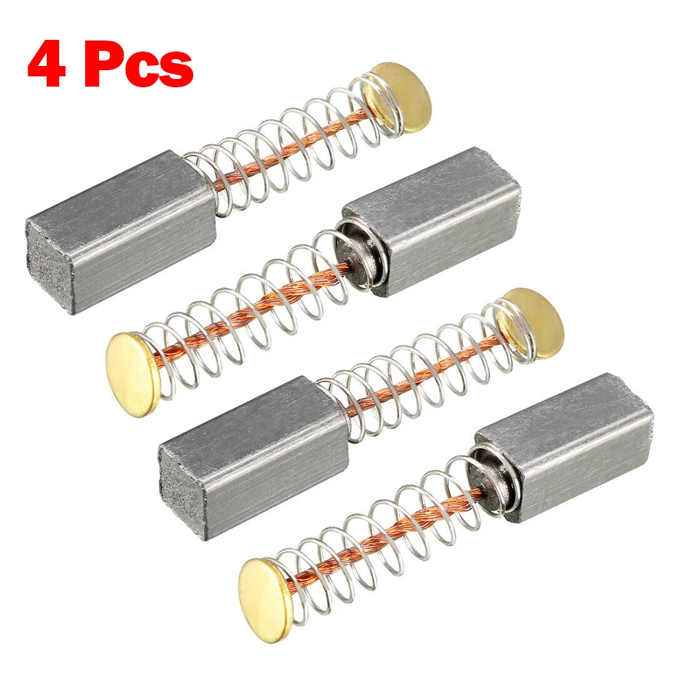 4pcs Motor Carbon Brushes For Circular Saws Miter Saws Electric Drills Electric Hammer Drills Carbon Brushes 10x5x5mm Power Tool