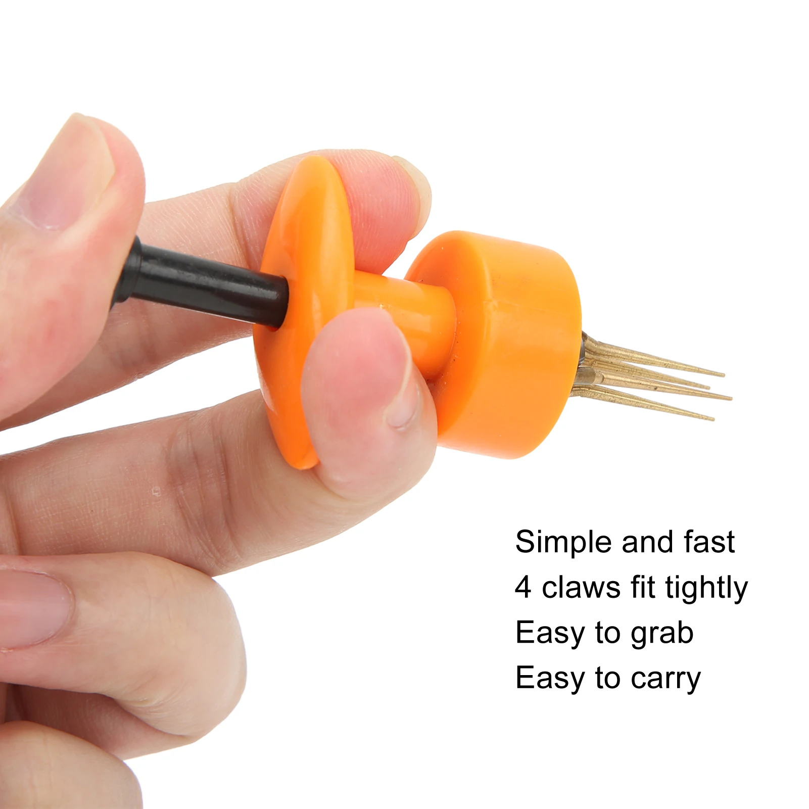 Fishing Baits Clip Fishing Baits Clip Portable 4 Claws Bloodworm Earthworm Clip with Rubber Band Fishing Tackle Accessory