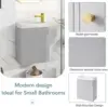 Modern Combo Bathroom Vanity with Ceramic Basin 16" Bathroom Vanity Sink for Small Space, Wall Mounted Cabinet Set 2