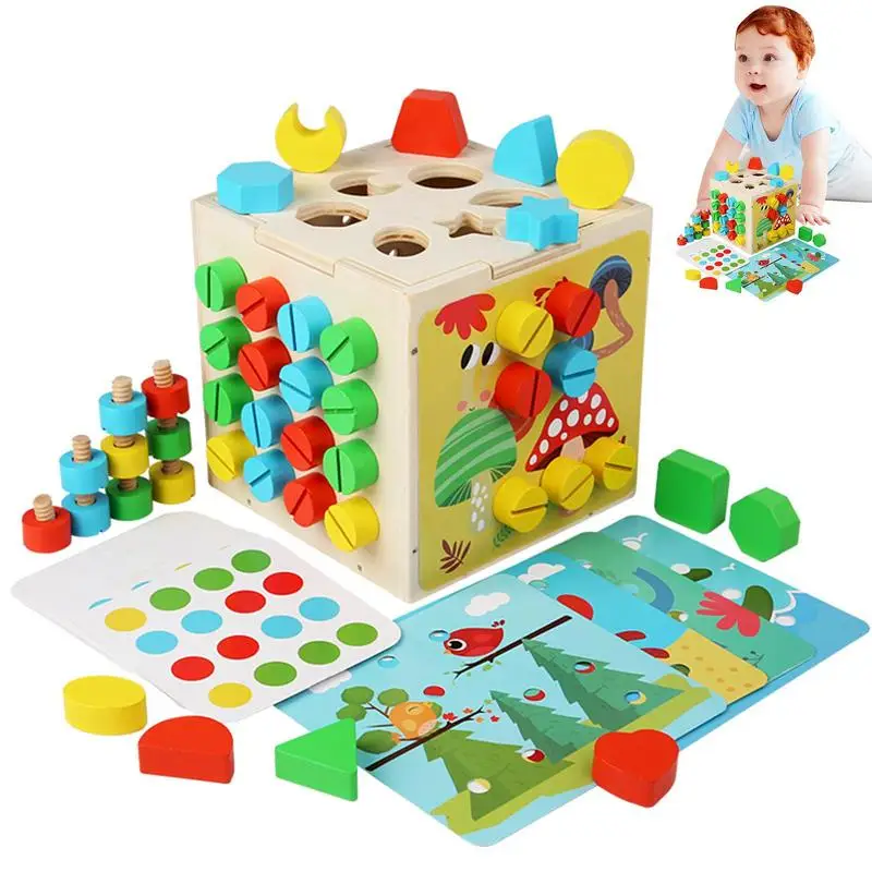 

Screw Matching Game Recognition Color Shape Toys Game Color Learning Matching Toy For Fine Motor Skills Educational Toy For Kids