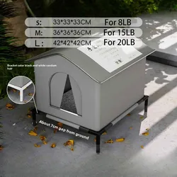 Waterproof Outdoor Pet Cave: Warm, Foldable, and Washable Sleeping Bed - 36x36x36cm (Set Grey)