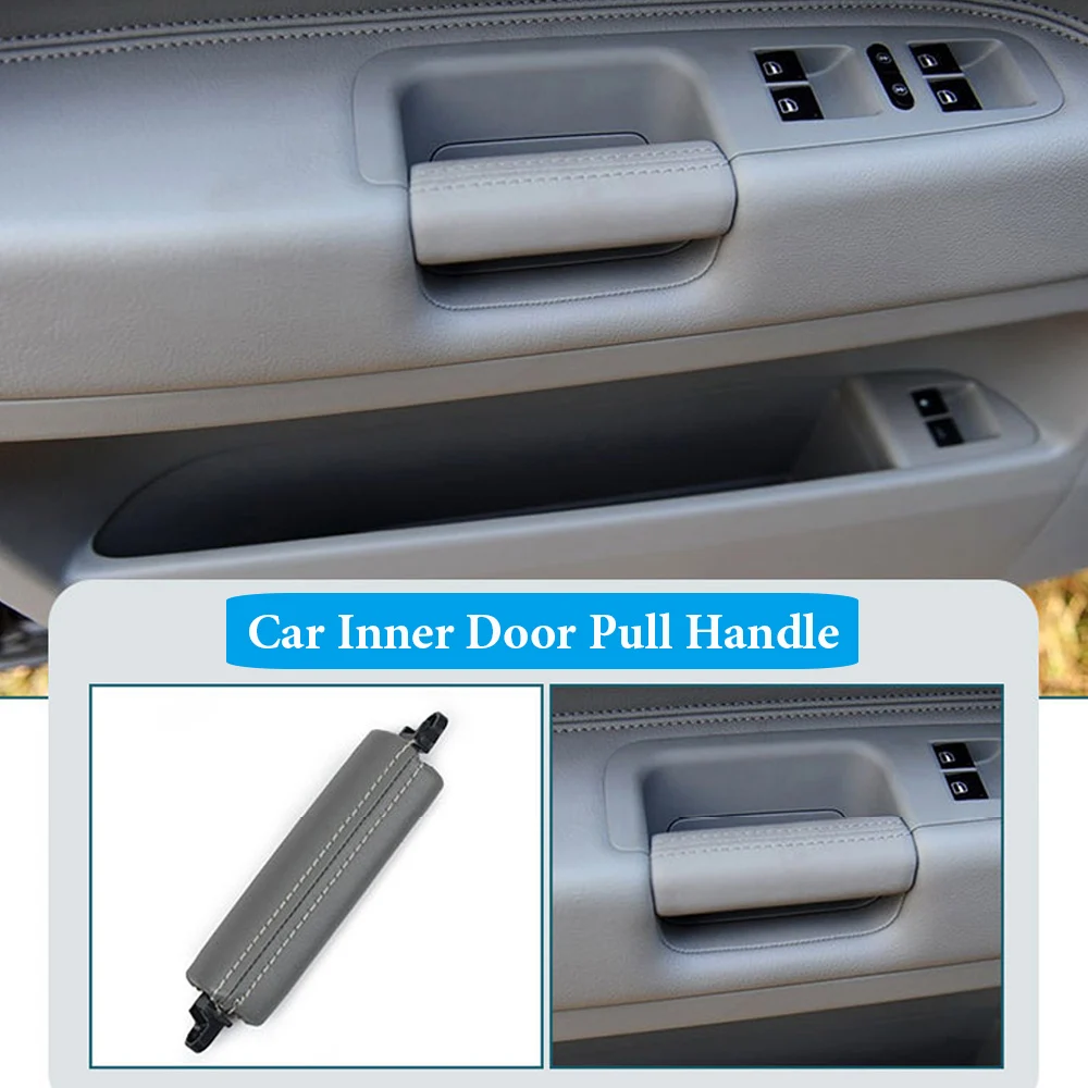 

New upgrade Interior Driver Door Leather Pull Handle Replace For VW Volkswagen Touareg 2003 2004 2005 2006 2007-2010