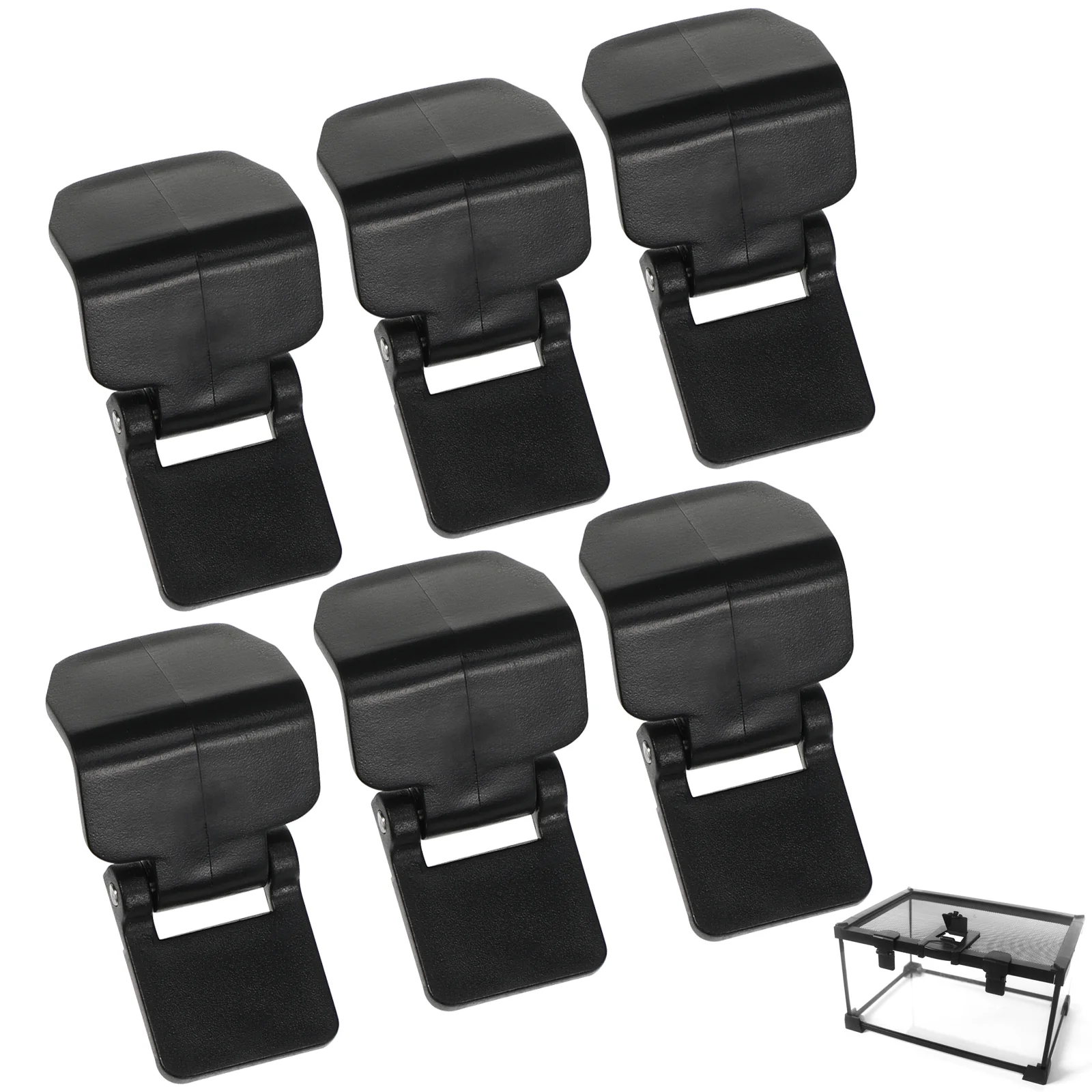 

6pcs Glass Turtle Terrarium Lock Buckles Reptile Feeding Tank Anti-escape Latch