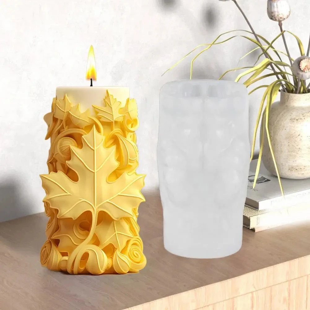 Lot De 5 Moules Cylindriques En Silicone Pour Bougies, Pour La