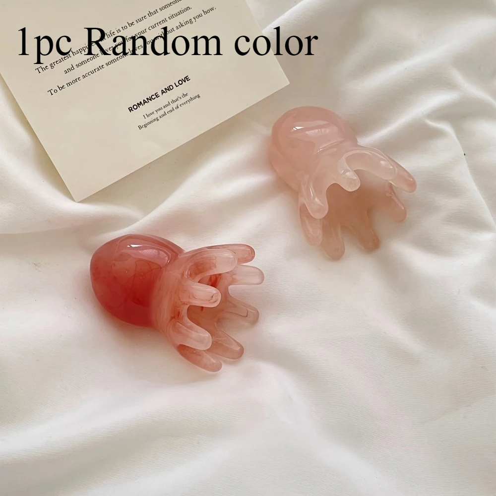 Octopus comb, cute head massager, hair care meridian gua sha, scalp massage, acupuncture, SPA gua sha massage tool