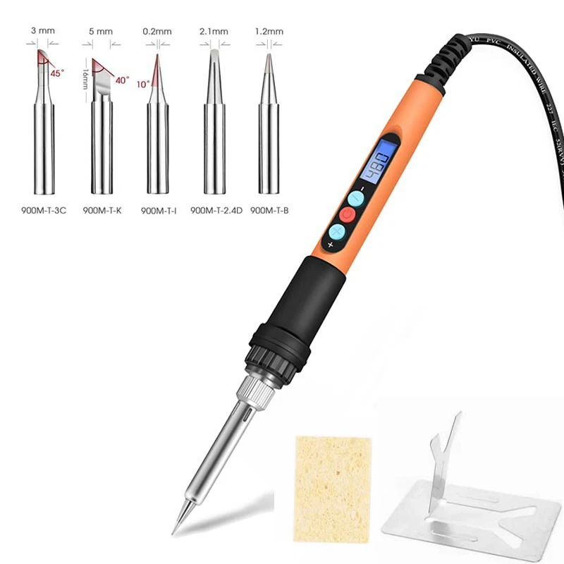 90W Electric Soldering Iron Kit Adjust Temperature LED Digital Solder