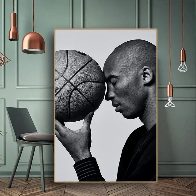 Basketball Legends Canvas Art Kobe LeBron More Framless Wall Decor for Living Room Sports Themed Home Decoration Ideal Gift