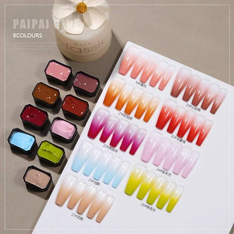 Pat Ombre Gel Nail Polish Fast Gradient Painting Gel for DIY French Nail Manicure Solid UV Varnishes Paint Art