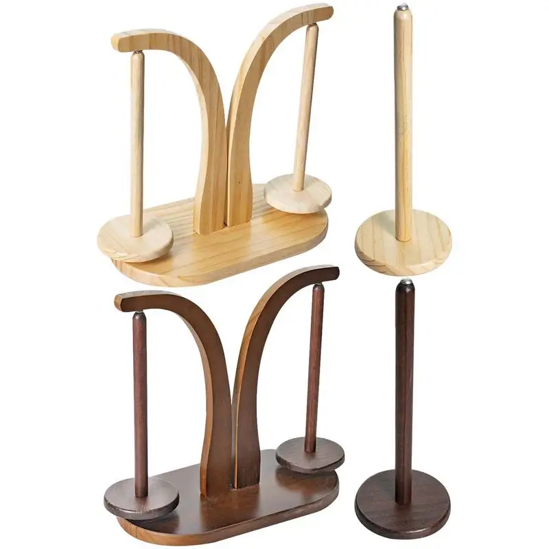 Supporto Per Filato Di Legno Strumenti Per Maglieria Rotante Bobina Girevole In Legno Telaio Bobina Di Filato Strumento Per Tornitura Strumento Per Cu