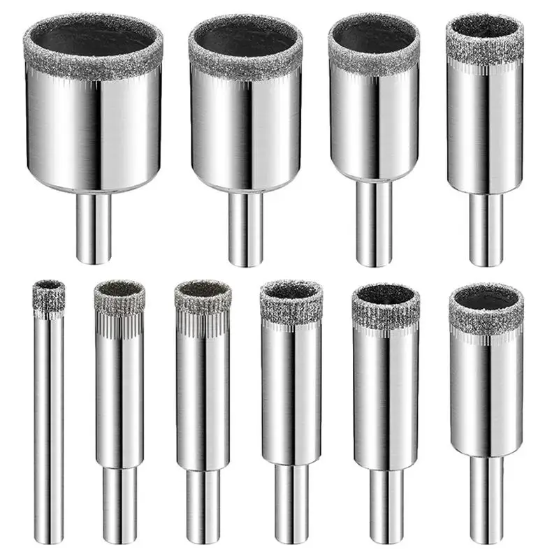 

Tile Drill Bits 10pcs Hollow Drill Hole Saw Set Tile Opener With Hole Saw Guidance Fixture Marble Glass Ceramic Porcelain