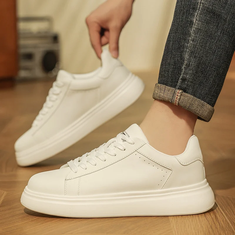 RunningTrendy Footwear Men Lace-Up Tenis Masculino Shoes 2024 Classic Summer Casual Leather Sneakers Soft Outdoor Men's Shoes 4