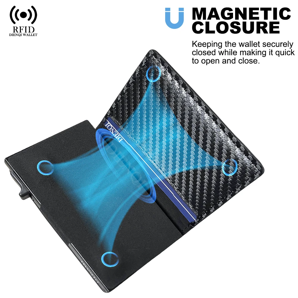 Luxury RFID Blocking Aluminium Wallet - Slim Minimalist Card Holder for Men