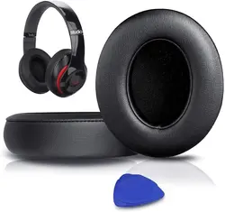 Premium Replacement Ear Pads Cushions with Protein Leather (Black)