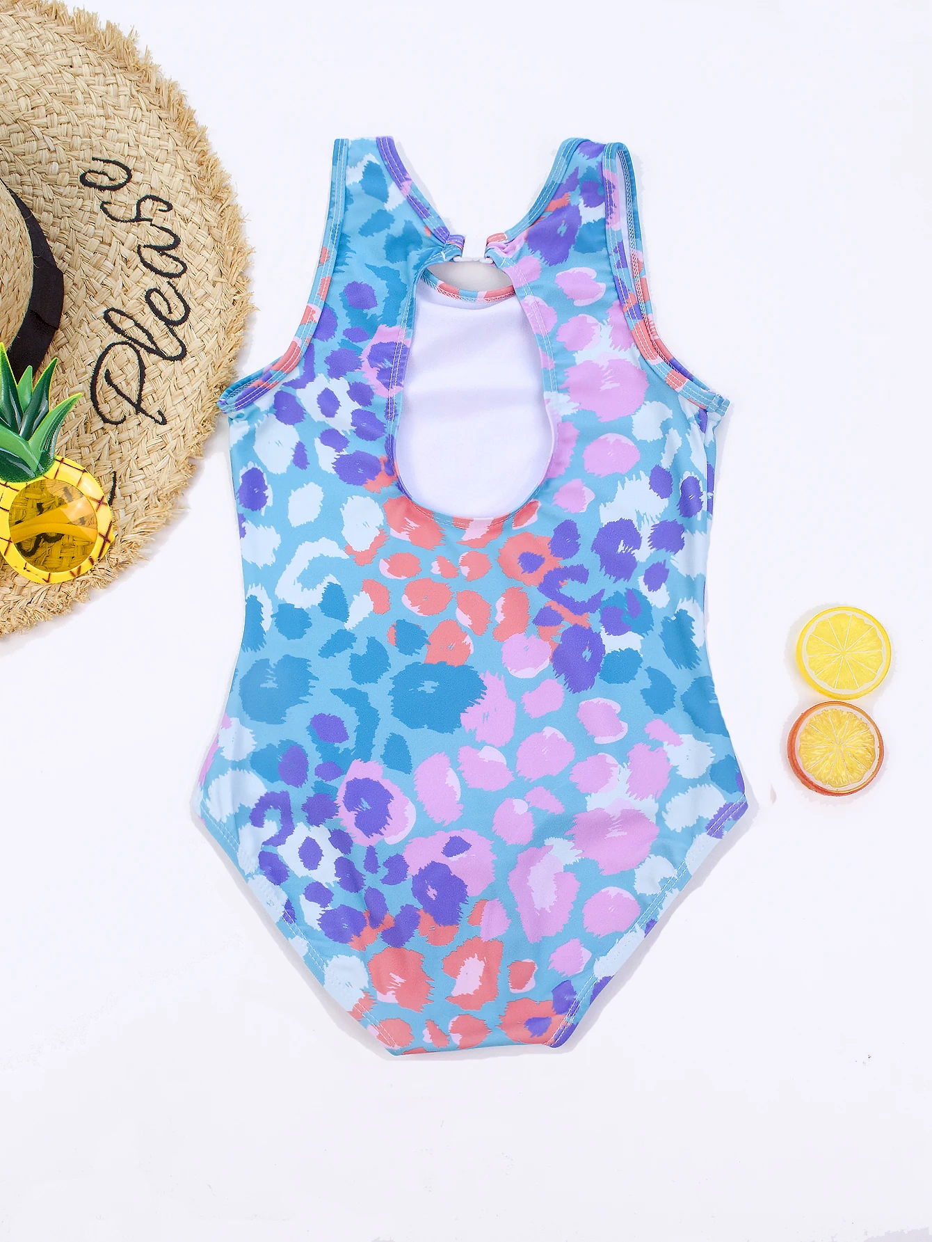One Piece Swimsuit Children Swimsuit Children Swimsuits Leopard Print Outdoor Surf Cute Teen Girls One Piece Swimsuit 8-12Years Holiday Vacation Kids Girls Swimwear Clothes Beachwear