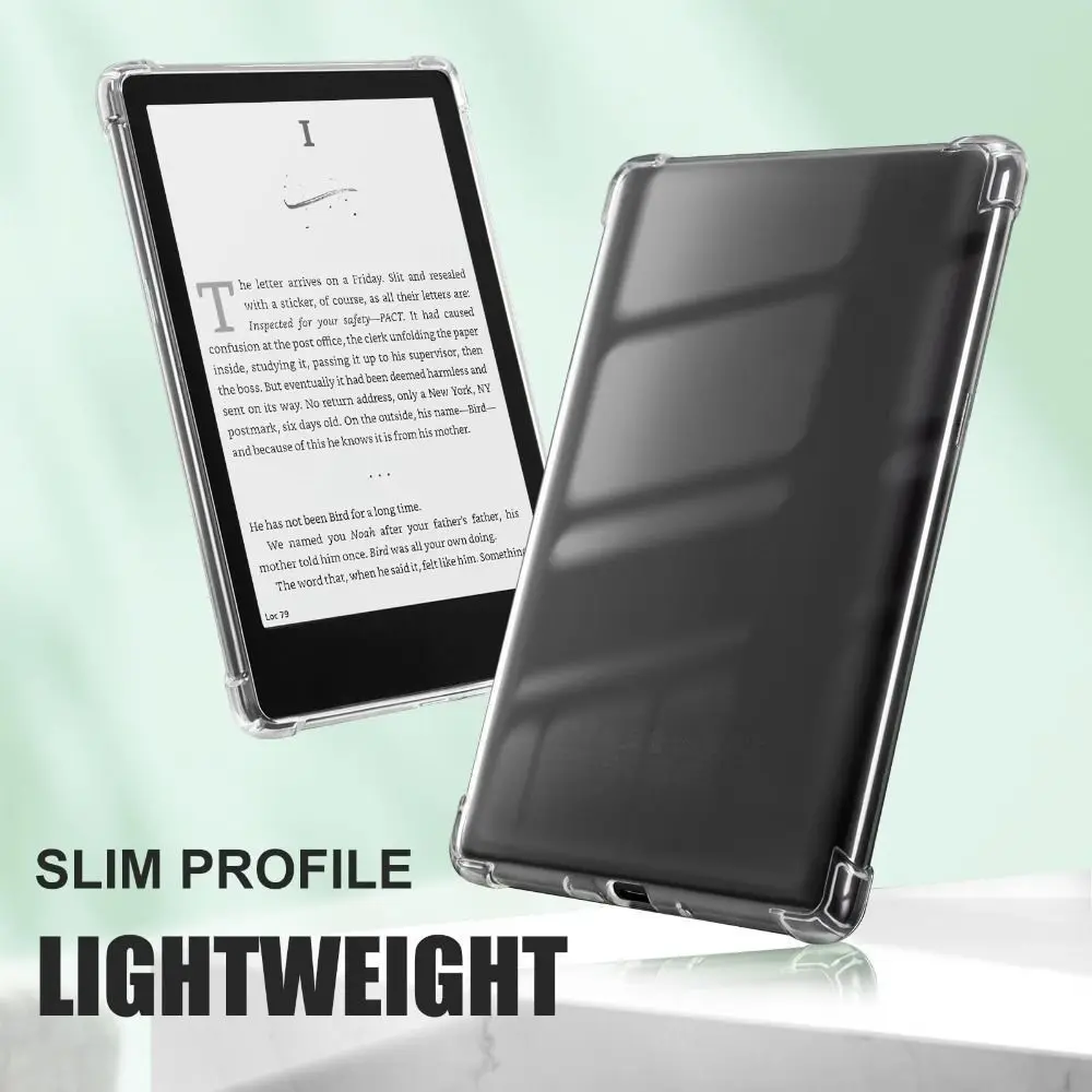 For Kindle Paperwhite 1/2/3/4/5 2024 e-Reader Case Transparent TPU Back Cover 12th Gen Colorsoft C2V2L3 SA568B Protective Shell