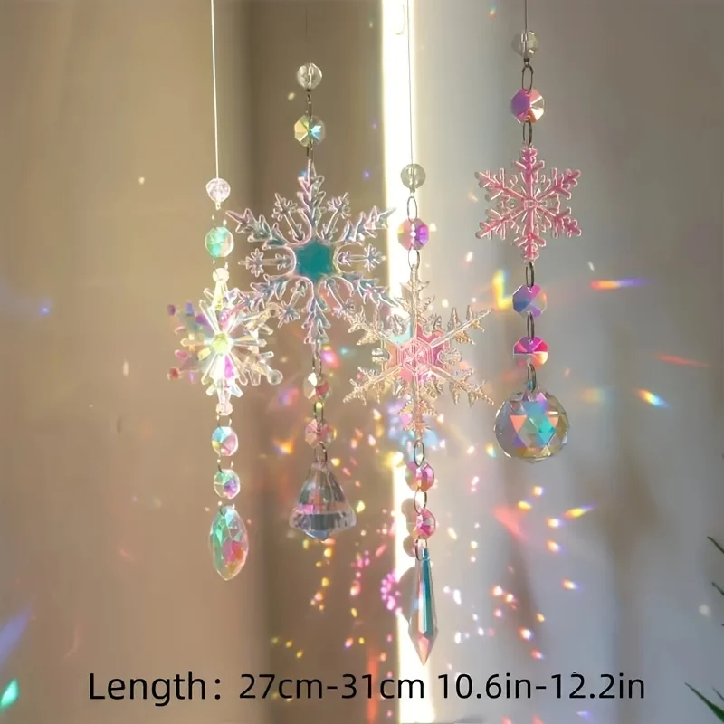 Exquisite Crystal Snowflake Ornaments Elegant Winter Decorations For Christmas Tree Party Favors Anniversaries 4pcs